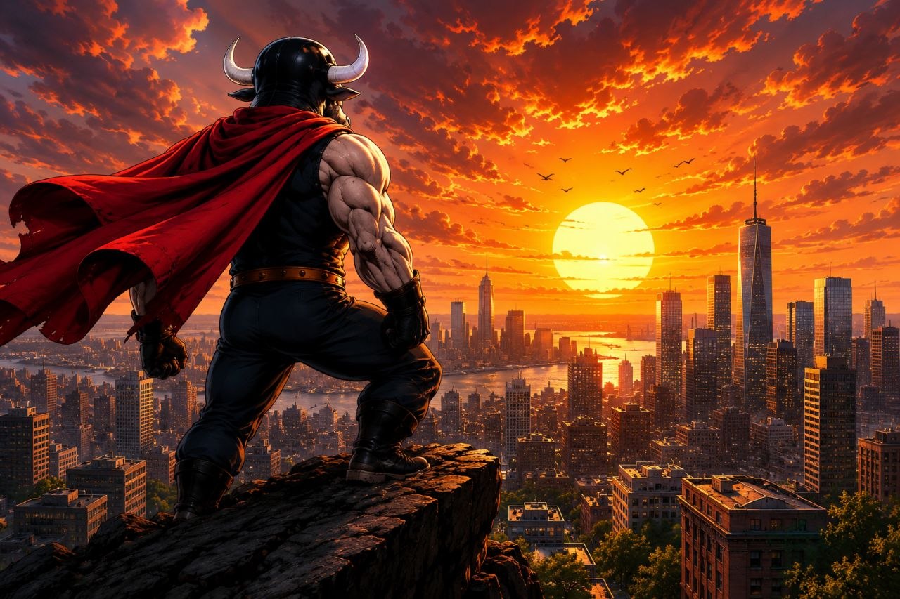 The bull over the city