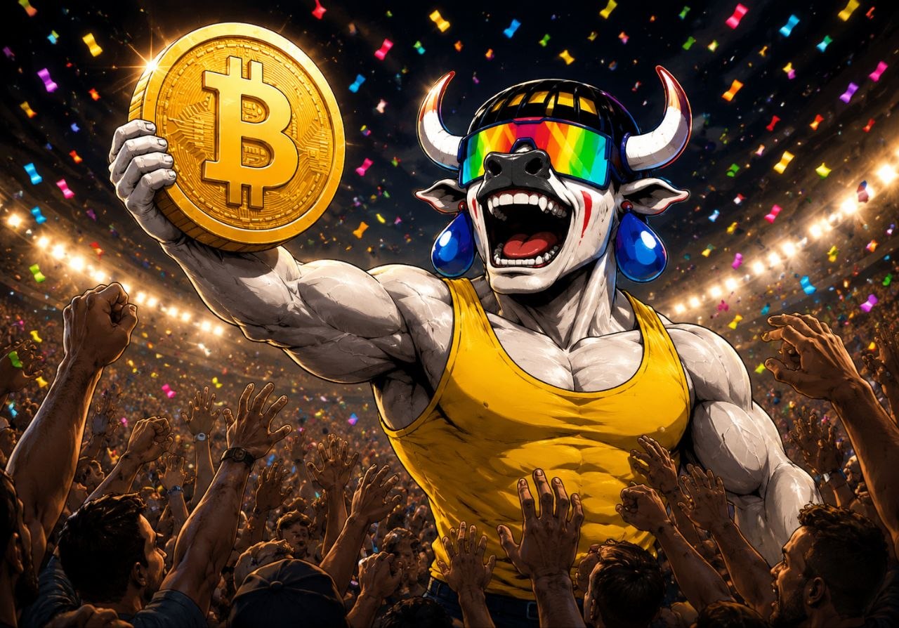 The bull in a stadium